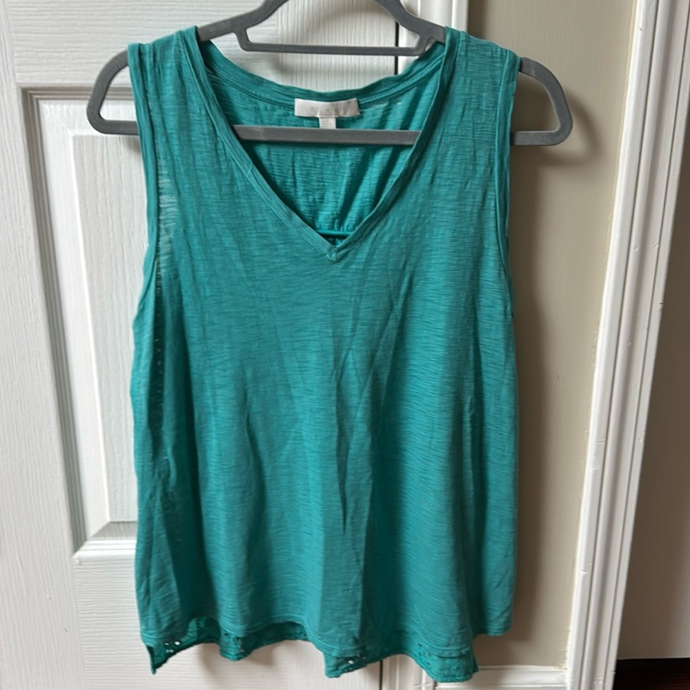 Women's Sleeveless Teal Top